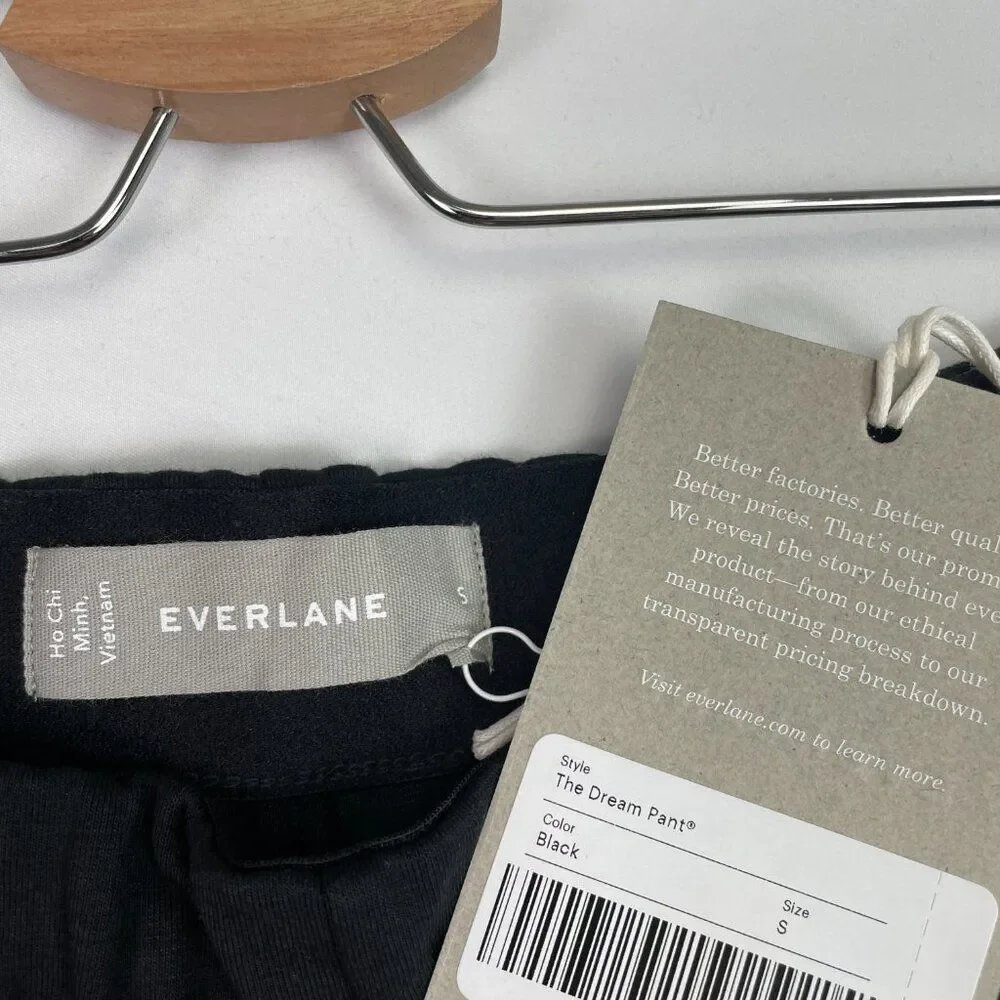 Everlane The Dream High Rise Pintuck Knit Pull On Work Office Pant Black S